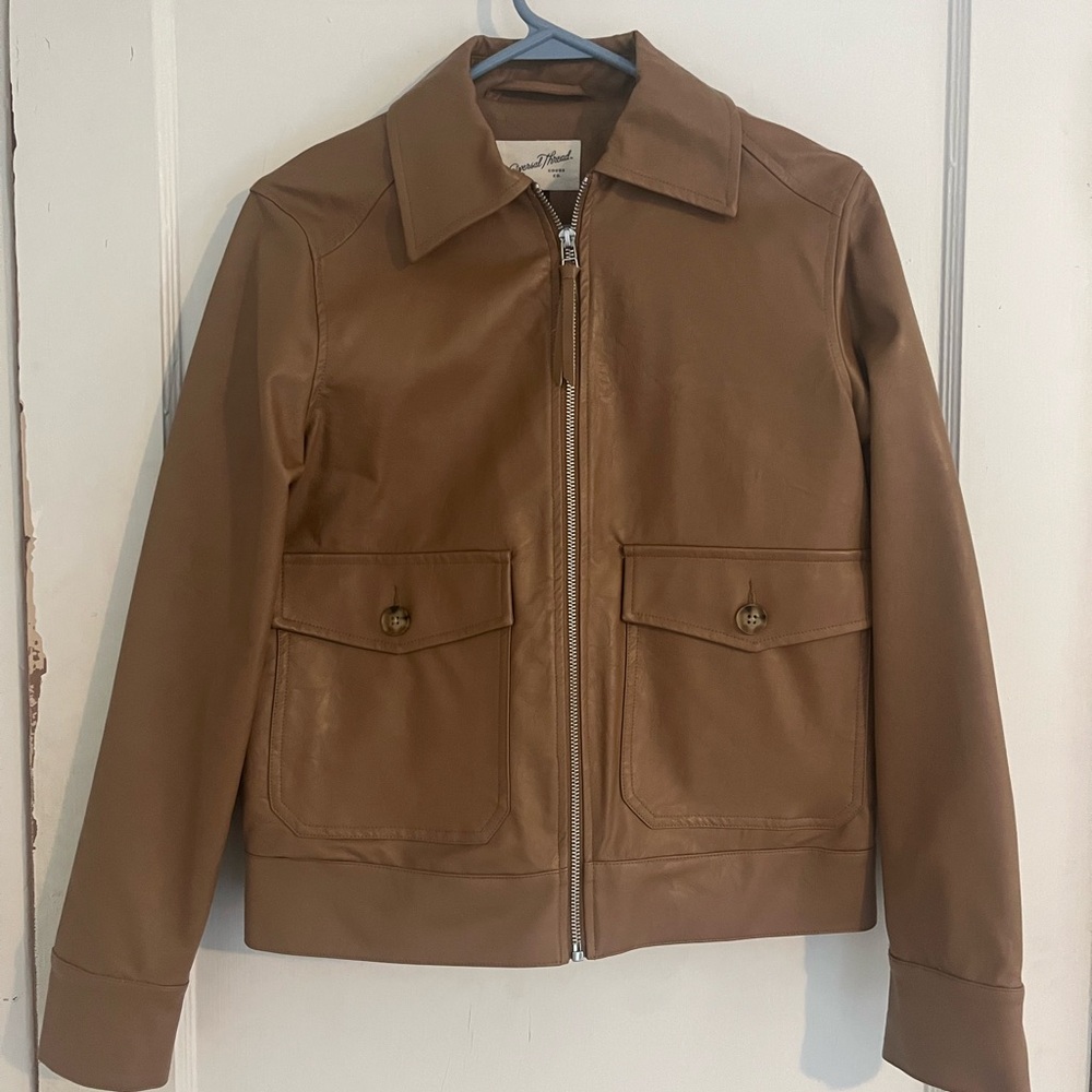 Brown Faux Leather Jacket